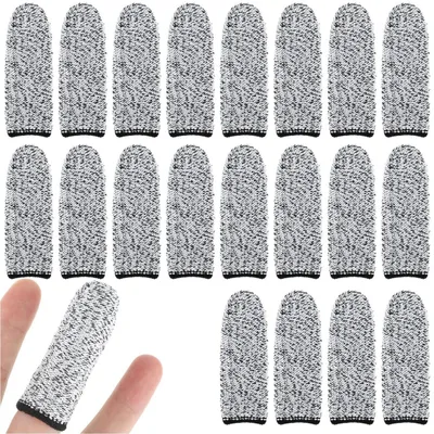 Produktbild von 20 Stück Schnittfeste Fingerlinge, Wiederverwendbare Fingerschutz für Gärten, Küchen, Skulpturen