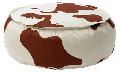 Image de Pouf enfant rond vache – Coussin confortable