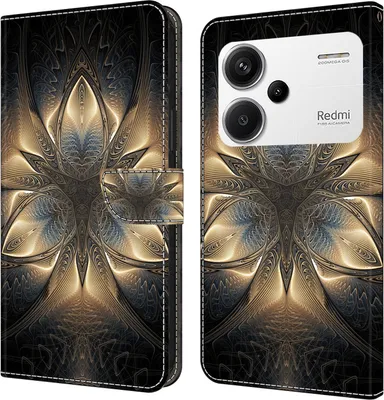 Produktbild von CLM-Tech Handyhülle kompatibel mit Xiaomi Redmi Note 13 Pro+ 5G / Redmi Note 13 Pro Plus 5G Hülle - Tasche aus Kunstleder - Klapphülle mit Ständer und Kartenfächern - Schutzhülle Wallet Case Cover goldener Ruhm