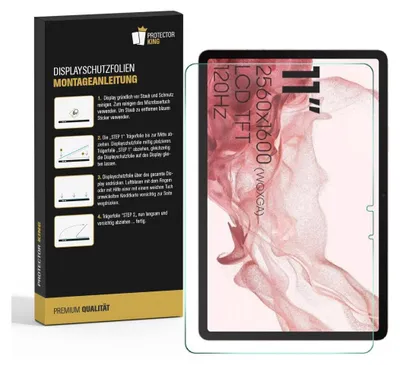 Produktbild von 2x Panzerfolie für Samsung Galaxy Tab S8 ANTI-SHOCK Displayschutz Schutzfolie MATT/ENTSPIEGELT/ ANTI-REFLEX/ ANTI-KRATZ/ ANTI-STOß/ ANTI-BRUCH/ ANTI SPLITTER
