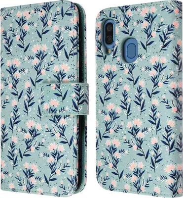Image de imoshion Bibliothèque design pour le Samsung Galaxy A40 - Fleurs bleues