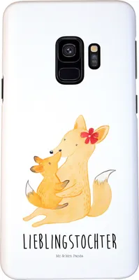 Produktbild von Mr. & Mrs. Panda Samsung Galaxy S9 Handyhülle Fuchs Mama - Weiß - Geschenk, Cover, Muttertag, Handy Schutzhülle, Umarmen, Hülle, Smartphone, Schoß, Tochter