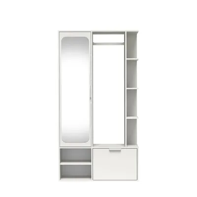 Produktbild von NIVALA-Garderobe für den Flur mit Spiegel und Schuhschrank