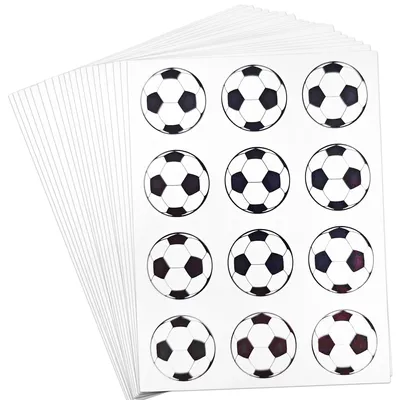 Imagen del producto de Calcomanías autoadhesivas de fútbol, 240 unidades, de 3 cm, para decorar habitaciones y escritorios