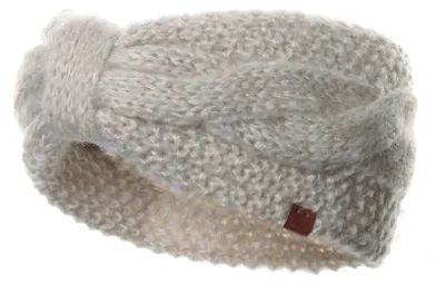 Image de BICKLEY + MITCHELL, bandeau tricoté côtelé pour femmes, collection 2017, référence 08-7-117, couleur blanche, taille unique