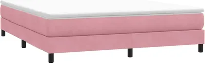 Image de Maison Exclusive - Sommier à lattes de lit sans matelas rose 180x210 cm velours