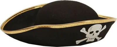 Immagine prodotto di Cappello da pirata per bambini nero 56 cm nero 56 cm