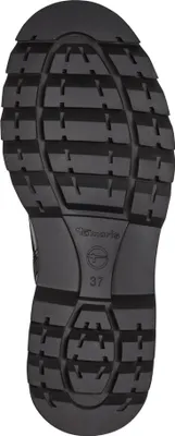 Produktbild von Tamaris Damen Stiefelette Reißverschluss Schnürung coole Zackensohle 1-25908-41, Größe:40 EU, Farbe:Schwarz