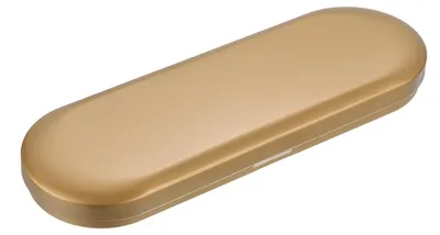 Metall-Aufbewahrungsdose, Gold, 15x6x1 cm, rechteckig, mit Deckel