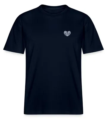 Produktbild von Spreadshirt Stickerei Mum Weißes Herz Relaxed Fit Uni T-Shirt, M, Navy