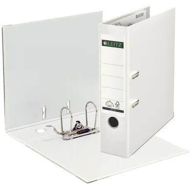 Produktbild von Leitz 180° Lever Arch File Plastic, Weiß, 31,8 cm, 8,1 cm, 28,5 cm