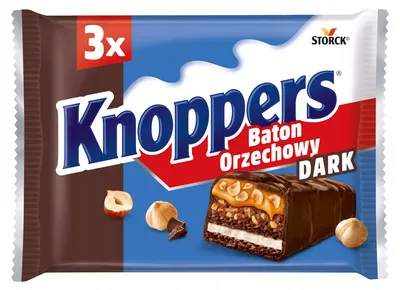 Zdjęcie produktu dla Knoppers Baton Orzechowy Dark 120g (3x40g)