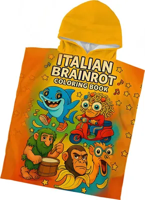 Immagine prodotto di Poncho bambino 60x120 cm giallo - Italian Brainrot