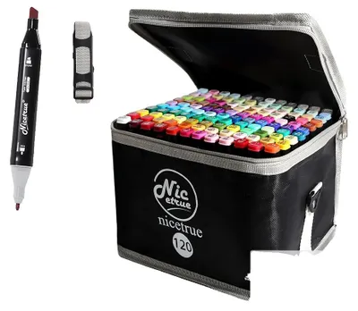 Produktbild von Kunstmarker, mischbare alkoholbasierte Tinte, lebendige Farbauswahl, 120 Farben Set