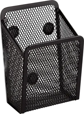 Produktbild von Magnetischer Stifthalter Netzaufbewahrungskörbe mit starkem Magneten Kühlschrank Küchenorganizer Schreibtischorganizer Schließfachzubehör – Schwarz