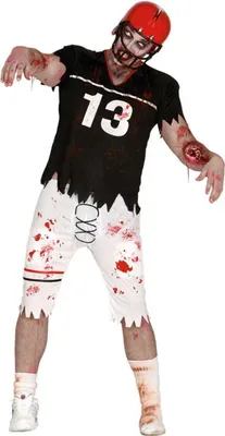 Produktbild von Horror American Zombie Football Spieler Herrenkostüm Männer Größe: L - 52/54