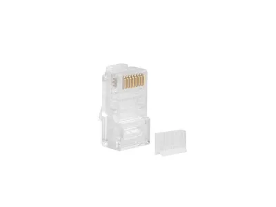 Produktbild von Lanberg PLU-6000 Starres Netzwerkkabel UTP Kategorie 6 Wei Transparent 100 Stck (100 Stck)