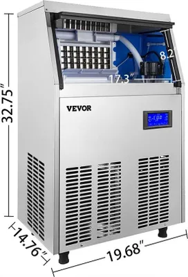 Image de Machine à glaçons autonome - Machine à glaçons - Congélation automatique - 60 kg - Acier
