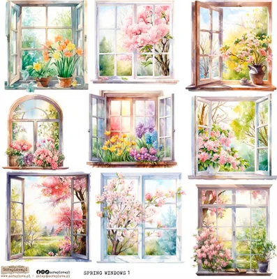 Produktbild von AUFKLEBER ScrapLove Dekor Stickers - Spring Windows 1