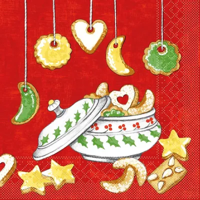 Produktbild von Tissue Serviette Merle, 3-lagig, 33 x 33 cm, 100 Stück - Mank - Weihnachten