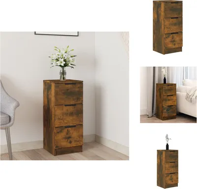 Produktbild von vidaXL Sideboard Räuchereiche 30x30x70 cm Holzwerkstoff -  Sideboards