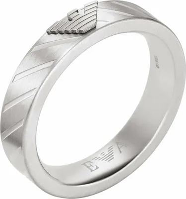 Image de Emporio Armani EGS2924040515 Hommes Bague en acier inoxydable Argent 66 (21.0)