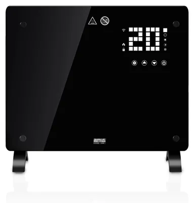 Elektrischer Heizkörper 2000 W, ECO-Modus, Timer, Schwarz