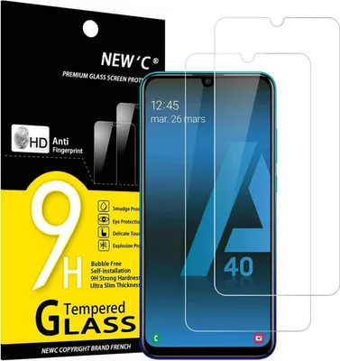 Produktbild von Panzer Schutz Glas Samsung Galaxy A40 2er Pack 9H Härte Ultra-klar