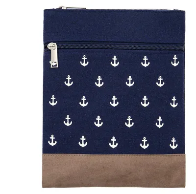Produktbild von Leoberg Crossbag Tasche in verschiedenen Farben und Designs - Schultertasche aus Baumwolle in 302112-Blau-8