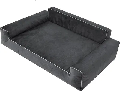 Obrázek produktu pro Psí pelíšek „Glamour“ – 80 × 55 cm – elegantní polštář ve tvaru pohovky pro psy, měkký a pratelný