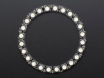 Produktbild von Adafruit NeoPixel Ring 24x 5050 RGBW LEDs with Integrated Drivers Warm White 3000K