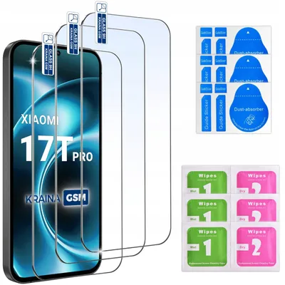 Imagen del producto de Juego de 3 protectores de vidrio templado 9H para Xiaomi 17T Pro