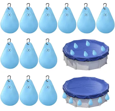Imagen del producto de Cubierta para piscina, tipo peso con bolsa de agua, 12 unidades, para uso en invierno