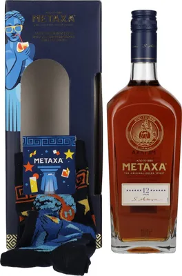 Produktbild von Metaxa 12 Stars 40% Vol. 0,7l in Geschenkbox mit Socken