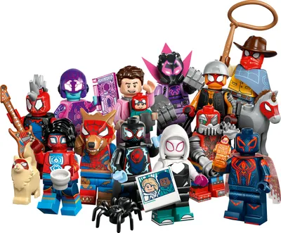 Produktbild von LEGO Minifigures Spider-Man: Across the Spider-Verse - 1 von 12 Spielzeugen mit Zubehör – Miles Morales & Gwen Stacy Figuren – Geschenk für Jungen und Mädchen ab 5 Jahren – Überraschungsbox - 71050