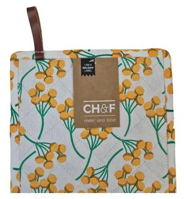 Produktbild von CH&F Topflappen 4er Set 20x20 cm – Baumwolle – Mimosi Amberglow