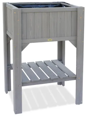 Produktbild von HABAU Hochbeet Blumenbeet Beet Pflanzenbeet Kompaktbeet Gartenbeet grau