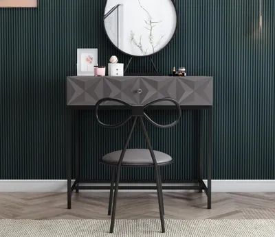 Produktbild von Tisch Klassische Konsole Spiegel Schminktisch Schlafzimmer Hocker Set Kommode