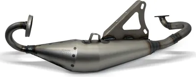 Produktbild von Tecnigas Auspuff Q-TRE mit Zulassung kompatibel mit Minarelli liegend