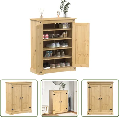 Immagine prodotto di The Living Store Scarpiera  86x38,5x108 cm in legno di pino massiccio
