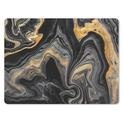 Produktbild von MuchoWow® Mauspad Mousepad Marmor - Acryl - Gold - Luxus - Abstrakt 40x30 cm - Mousepads - Maus Mat - Pad - Mausunterlage - Anti Rutsch