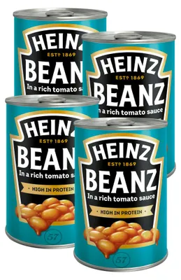 Immagine prodotto di Heinz Fagioli al forno in salsa di pomodoro piccante 415g confezione da 4 pezzi