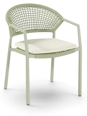 Produktbild von Stapelbarer Gartenstuhl Taragona | Grün | Aluminium und Rope | Hartman | 2er Set