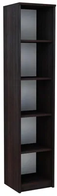 Produktbild von MATKAM Offenes Hochregal BODO R40O, B40 x H182 x T35 cm, 4 Bretter und 5 Fächer, Vielseitiges Design für Bücher & Ordner, (Wenge)