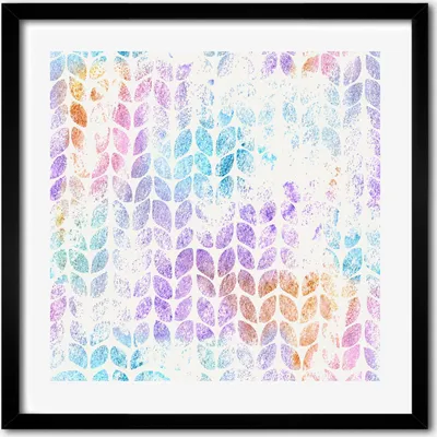 Produktbild von Bild - 50 cm x 50 cm - MDF - Rahmen, Wandkunst - Bunte Blätter