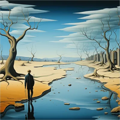 Produktbild von Wallario selbstklebende Möbelfolie/ Tischdecke für Innen und Außen, Größe: 60 x 60 cm - Fluss der Zeit