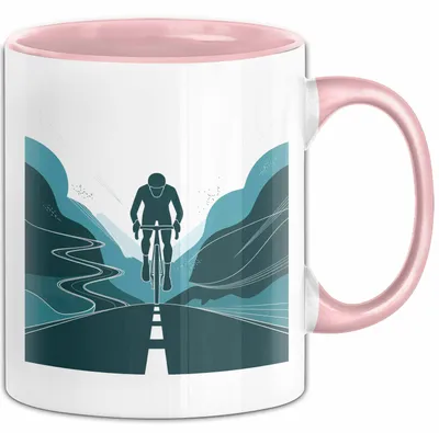 Produktbild von Radfahrer Tasse Geschenk Lustige Geschenkidee Spruch Für Straßen Fahrer (Rosa)