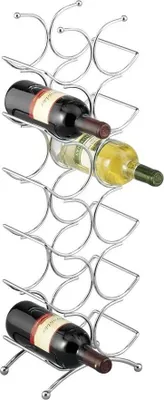 Obrázok produktu pre Zeller Present 27357, 12 fľaša/fľaše, Kov, Strieborná, Podlahový zásobník na víno