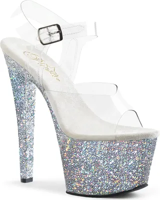 Produktbild von SKY-308LG Damen Sandale von Pleaser, Transparent EU 41, US 11
