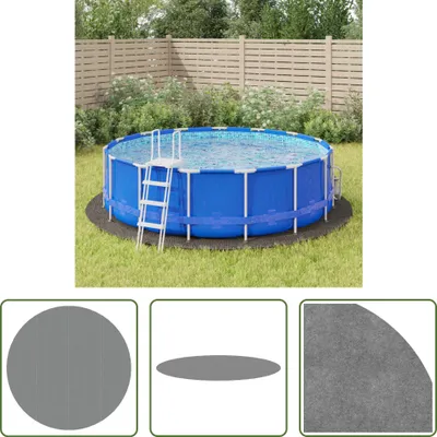 Produktbild von The Living Store Pool-Bodentuch Hellgrau Ø428 cm Polyester Geotextil